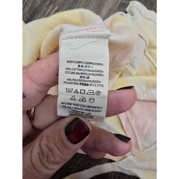 Free People Womens All Mine OB948619 Top Relaxed Berry Orange Sz Medium Tie Dye - Picture 9 of 13